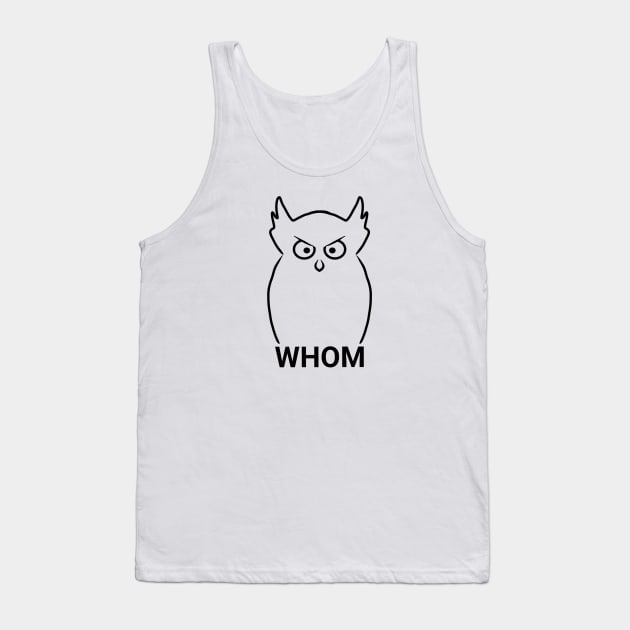 Grammar Owl Tank Top by MINNESOTAgirl